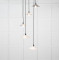 Smooth Nickel Flora Cluster Pendant Light  in Birch