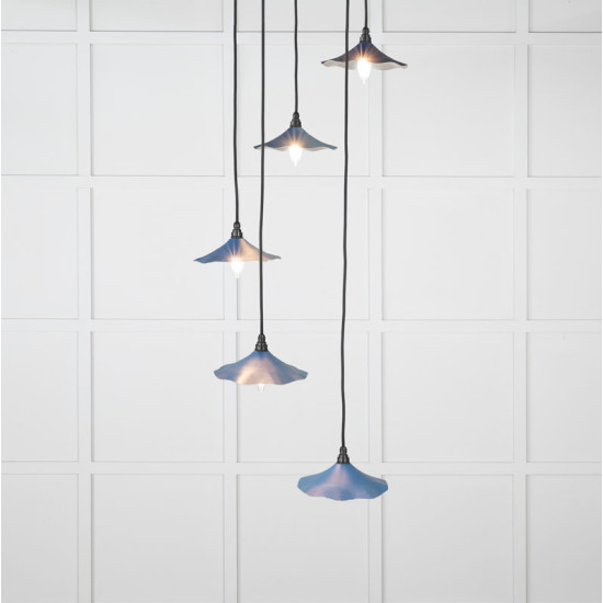 Smooth Nickel Flora Cluster Pendant Light  in Upstream