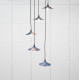 Smooth Nickel Flora Cluster Pendant Light  in Upstream