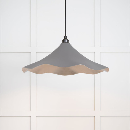 Smooth Nickel Flora Pendant Light  in Bluff