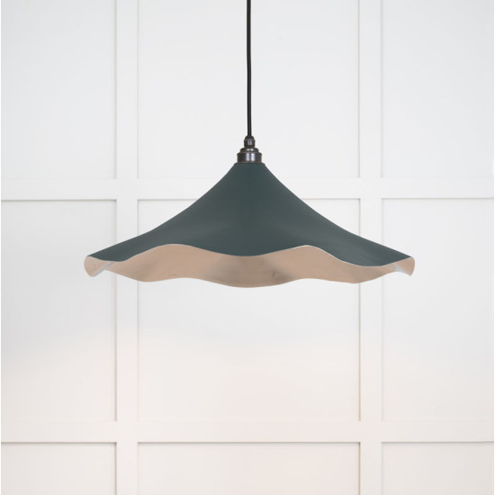 Smooth Nickel Flora Pendant Light  in Dingle