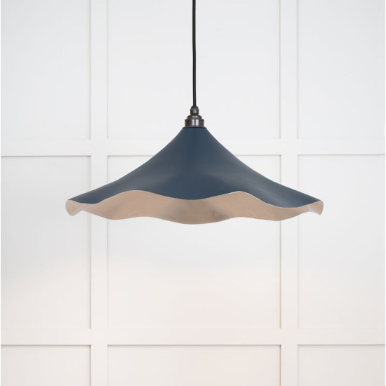 Smooth Nickel Flora Pendant Light  in Dusk