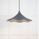 Smooth Nickel Flora Pendant Light  in Slate