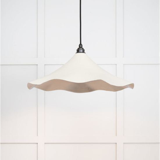 Smooth Nickel Flora Pendant Light  in Teasel
