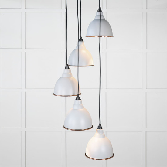 Smooth Copper Brindley Cluster Pendant Light in Birch