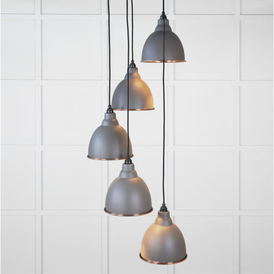 Smooth Copper Brindley Cluster Pendant Light in Bluff