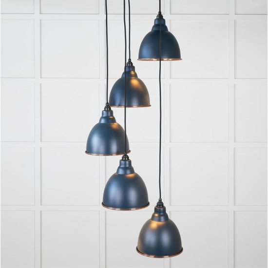 Smooth Copper Brindley Cluster Pendant Light in Dusk