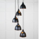Smooth Copper Brindley Cluster Pendant Light in Elan Black