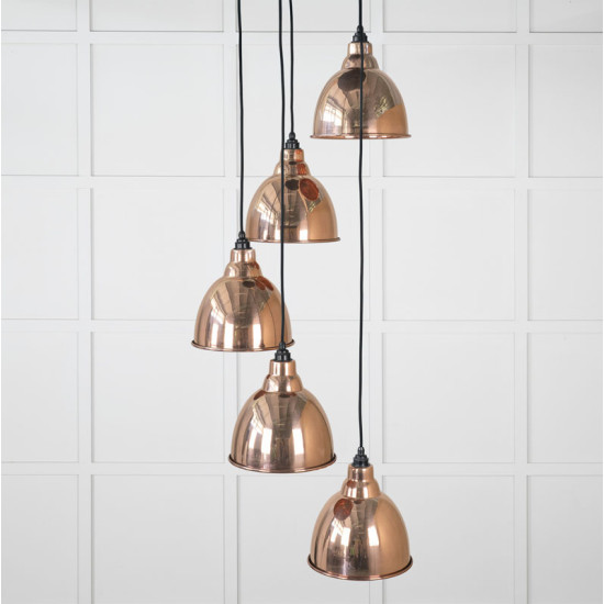 Smooth Copper Brindley Cluster Pendant Light