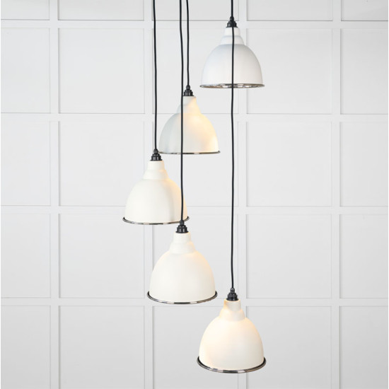 Smooth Nickel Brindley Cluster Pendant Light  in Teasel