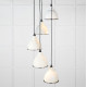 Smooth Nickel Brindley Cluster Pendant Light  in Teasel