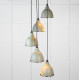 Smooth Nickel Brindley Cluster Pendant Light  in Tump
