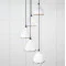 Smooth Brass Brindley Cluster Pendant Light  in Flock