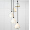 Smooth Brass Brindley Cluster Pendant Light  in Teasel