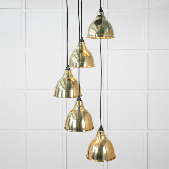 Smooth Brass Brindley Cluster Pendant Light
