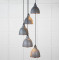 Hammered Copper Brindley Cluster Pendant Light in Bluff