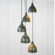 Hammered Copper Brindley Cluster Pendant Light in Heath