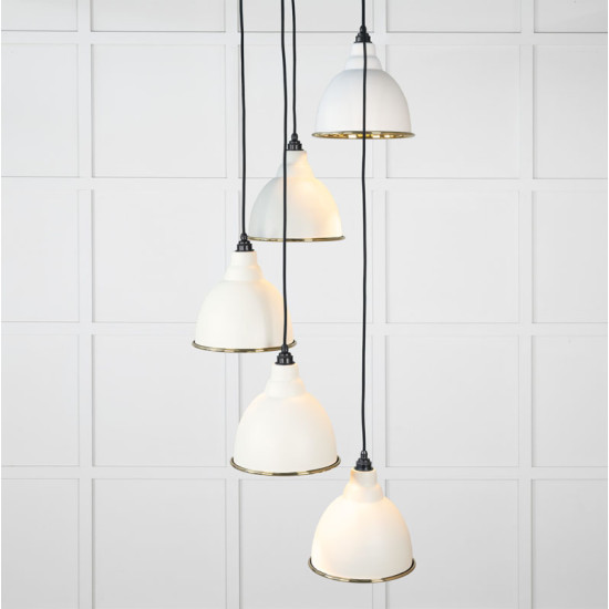 Hammered Brass Brindley Cluster Pendant Light  in Teasel