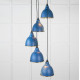 Hammered Brass Brindley Cluster Pendant Light  in Upstream