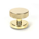 Polished Brass Brompton Centre Door Knob (Art Deco)