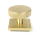 Satin Brass Brompton Centre Door Knob (Square)
