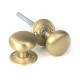 Satin Brass Mushroom Mortice/Rim Knob Set