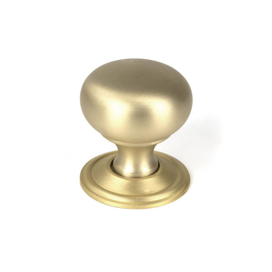 Satin Brass Mushroom Cabinet Knob