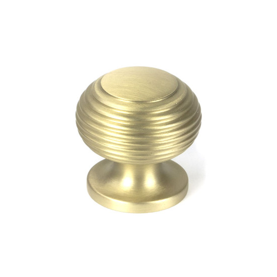Satin Brass Beehive Cabinet Knob