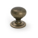 Burnished Brass Mushroom Cabinet Knob 32mm