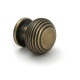 Burnished Brass Beehive Cabinet Knob 30mm