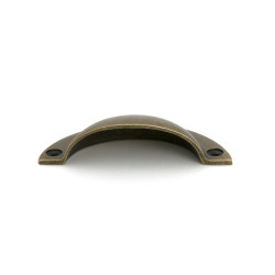 Burnished Brass 4" Plain Drawer Pull