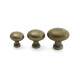 Burnished Brass Moore Cabinet Knob - 25mm