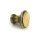 Aged Brass Hammered Cabinet Knob - Small