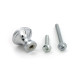 Polished Chrome Hammered Cabinet Knob - Small