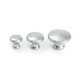 Polished Chrome Hammered Cabinet Knob - Small
