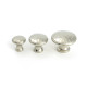 Polished Nickel Hammered Cabinet Knob - Small