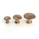Polished Bronze Hammered Cabinet Knob - Small