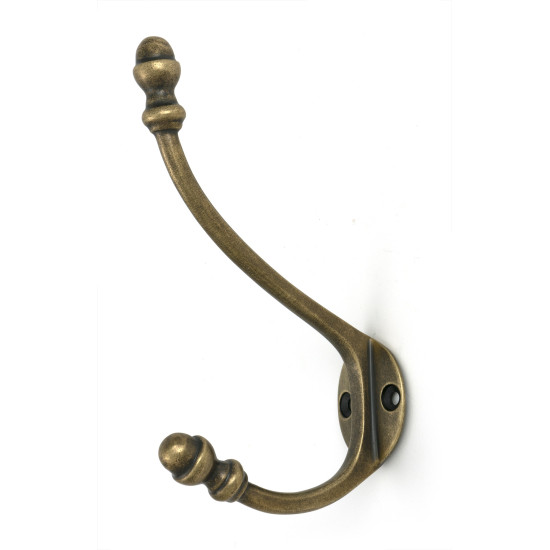 Burnished Brass Hat & Coat Hook