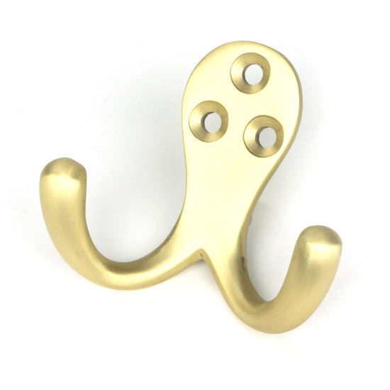 Satin Brass Celtic Double Robe Hook