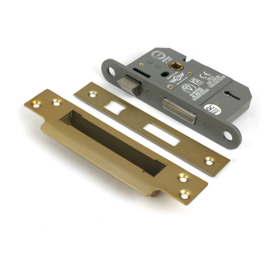 Satin Brass 5 Lever BS Sash Lock