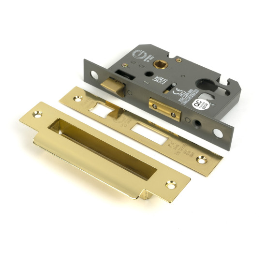 Polished Brass 2.5" Euro Profile Sash Lock