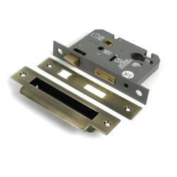 Aged Brass 2.5" Euro Profile Sash Lock