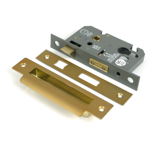Satin Brass 2.5" Euro Profile Sash Lock