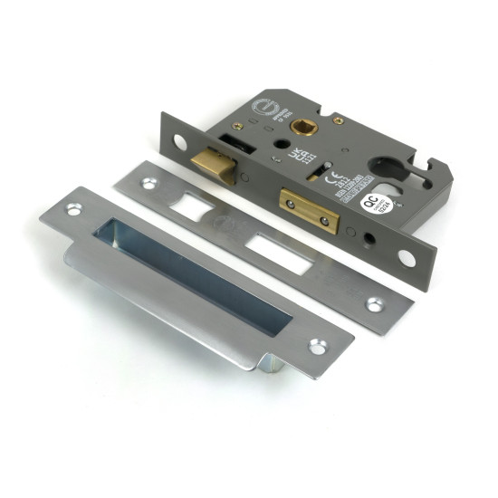 Satin Chrome 2.5" Euro Profile Sash Lock