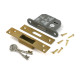 Satin Brass 5 Lever BS Dead Lock
