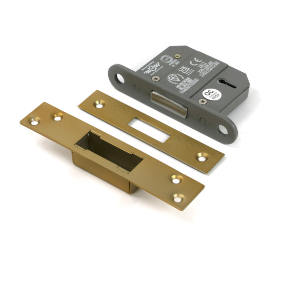 Satin Brass 5 Lever BS Dead Lock