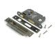 Pewter Heavy Duty Bathroom Mortice Lock