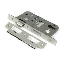 Polished SS Euro Din Sash Lock - 60mm Backset/72mm Centre