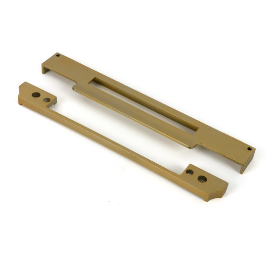Satin Brass 1/2" Rebate Kit for Euro Din Sash Lock