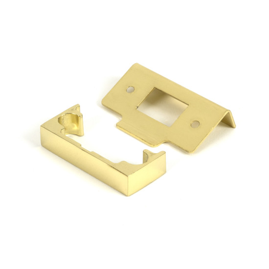 Polished Brass 1/2" Rebate Kit for Tubular Mortice Latch